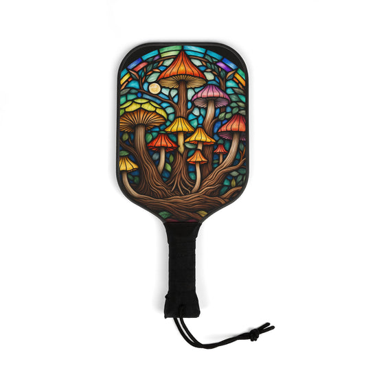 Mushroom Forest Stained Glass | Pickleball Kit